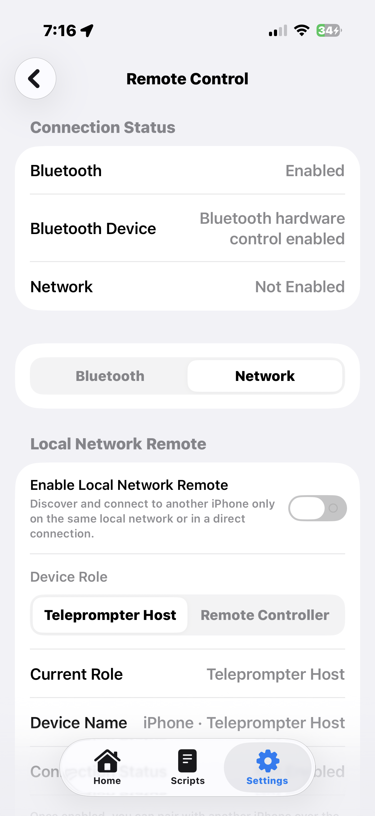 Network Remote Control