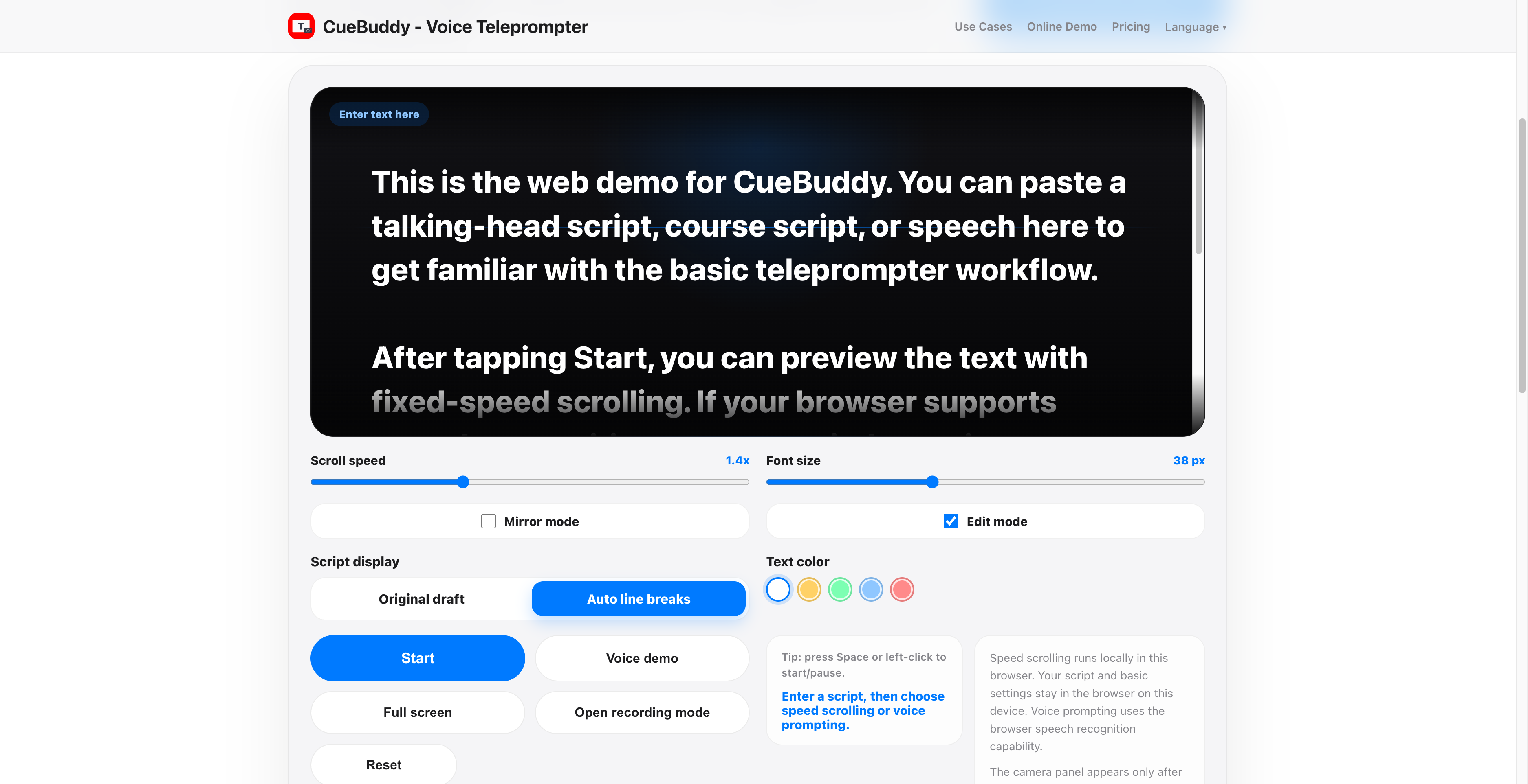 Main Interface